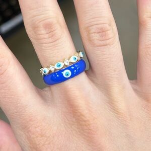 Evil eye rings (pair)